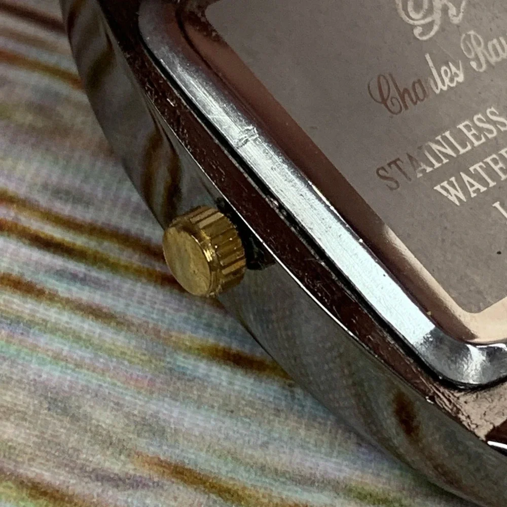 Charles Raymond His & Hers Matching Watch‎ Set Stainless Steel Japan Movement
